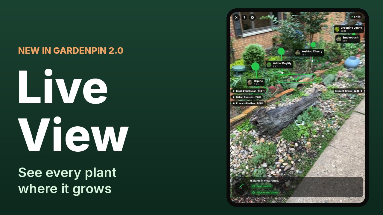 Video: How to use Live View in GardenPin 2.0 on iPad